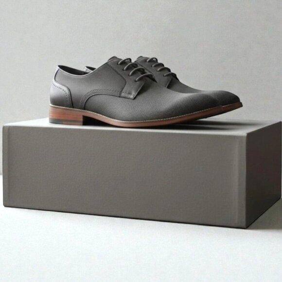Kenneth Cole 8M NEW Unlisted Mens Gray Dress Shoes Cheer Buck Lace Up Cap Toe main image 7